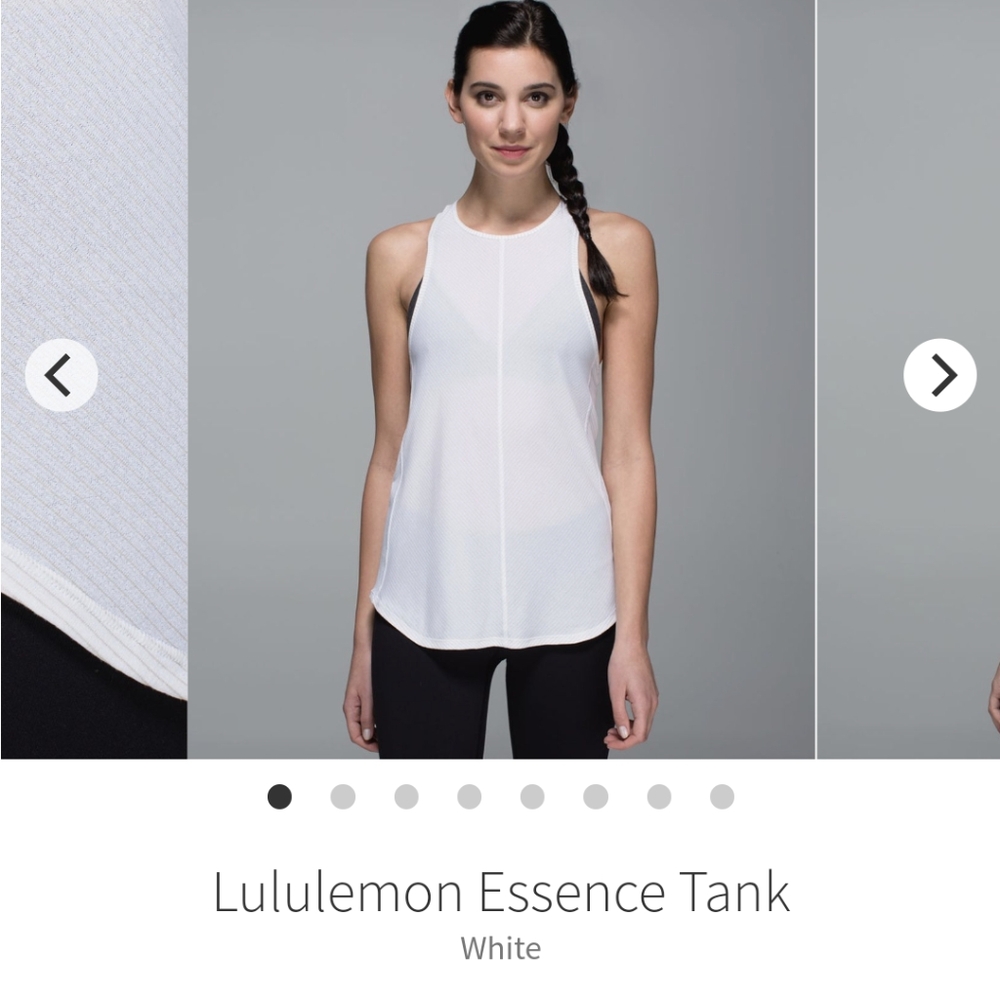 🍋 Lululemon Essence Tank 🍋 White, excellent used condition